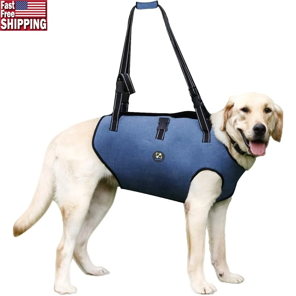 

Padded Dog Lift Harness Adjustable Support Sling Elderly Dogs Joint Injury Rehabilitation Easy Lift System
