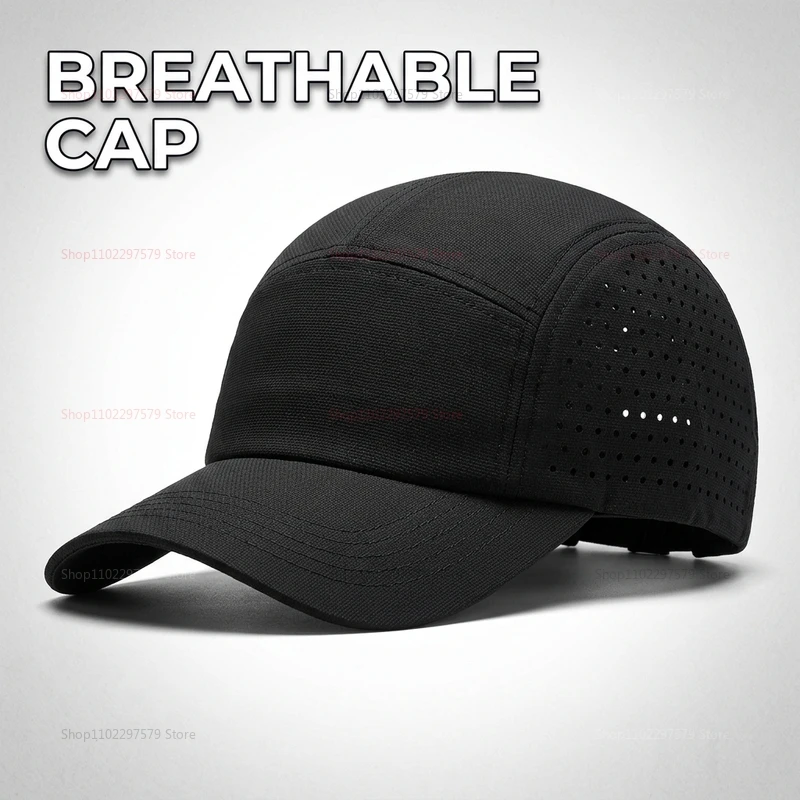

Quick Dry Mesh Baseball Cap Short Brim Breathable Lightweight UV Protection Sun Hat Adjustable Strap Unisex Outdoor Hiking Beach