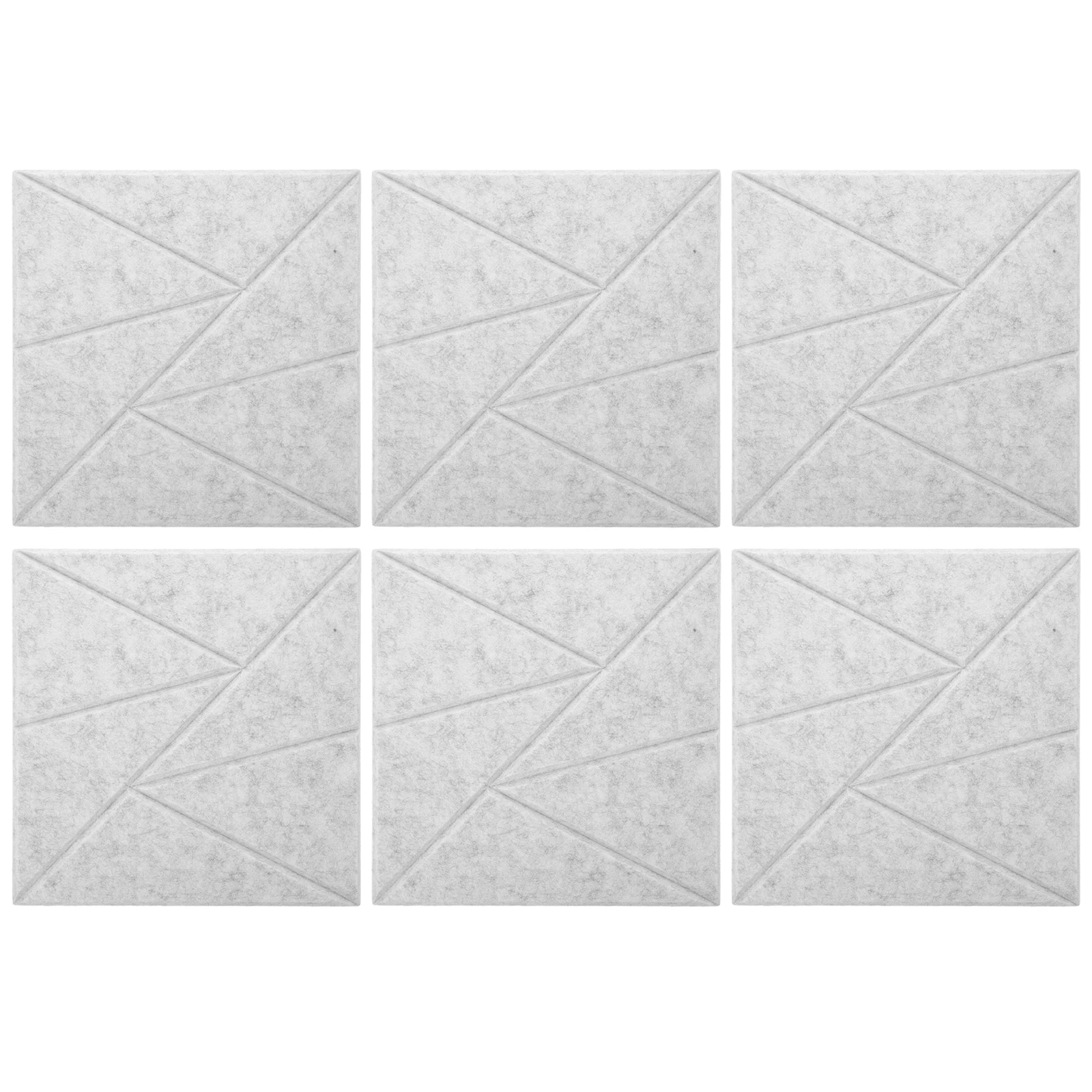 

6 Pcs Sound Absorbing Panels Noise Reduction Acoustic Proofing Wall Stickers Polyester Tiles Office Gaming Studio Foam Pad