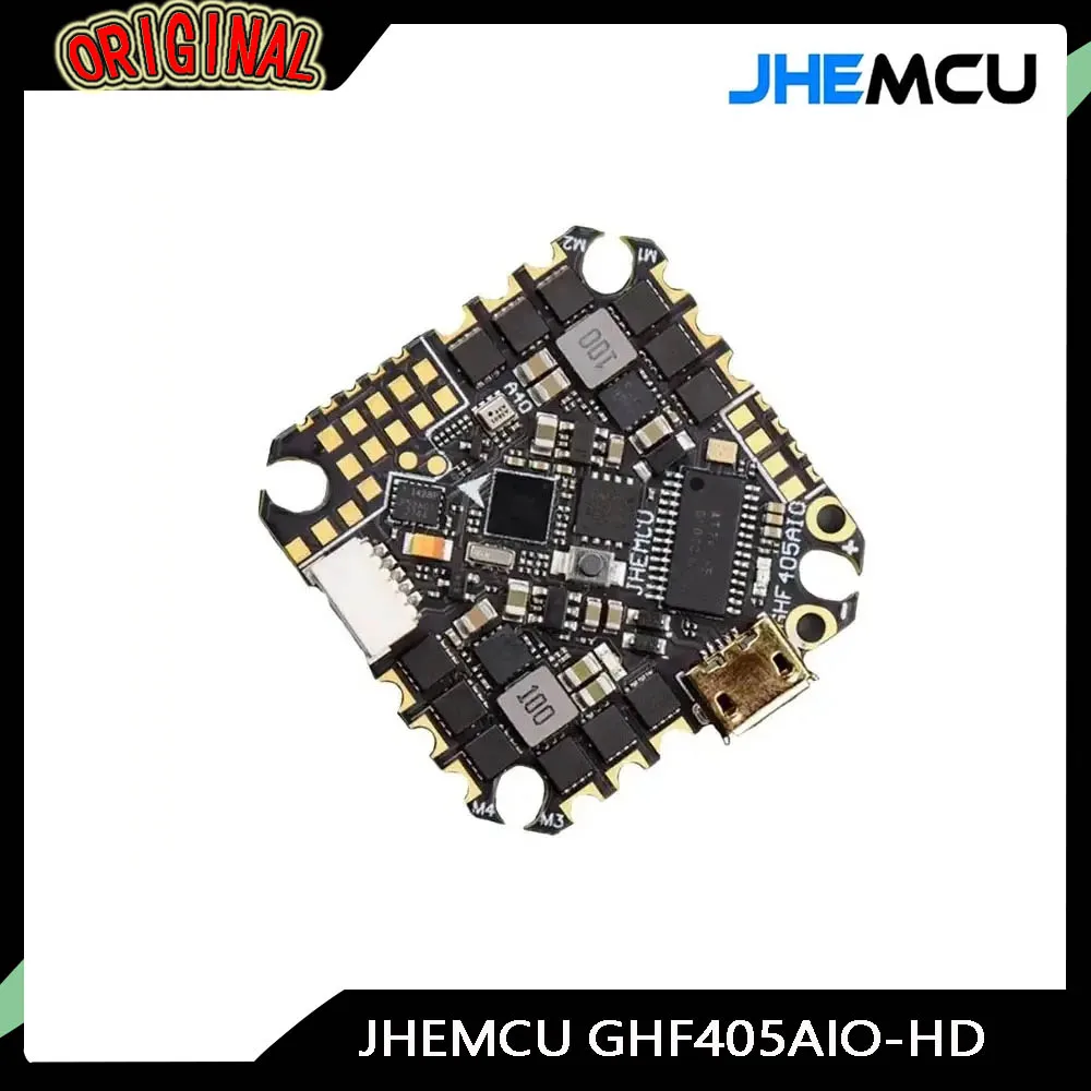 

JHEMCU GHF405AIO-HD Универсальный FC Betaflight F405 — встроенный экранный диск, 40 А ESC | Dshot600/PWM 2-6S для гоночных дронов FPV Toothpick