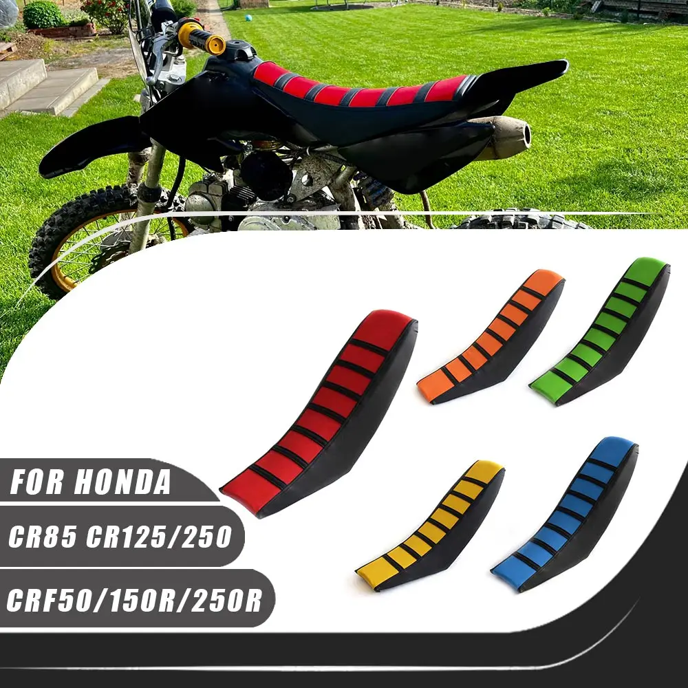 Dirt Bike Motorcycle Accessories Rubber Striped Gripper Soft Seat Cover For Honda CR85 CR125/250/CRF50/150R/250R