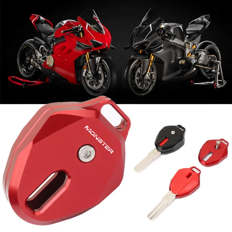 For MONSTER 696 796 M1100S M1200S 821 848 659 656 Motorcycle CNC Key Cover Case Shell Keys Protection keychain key case
