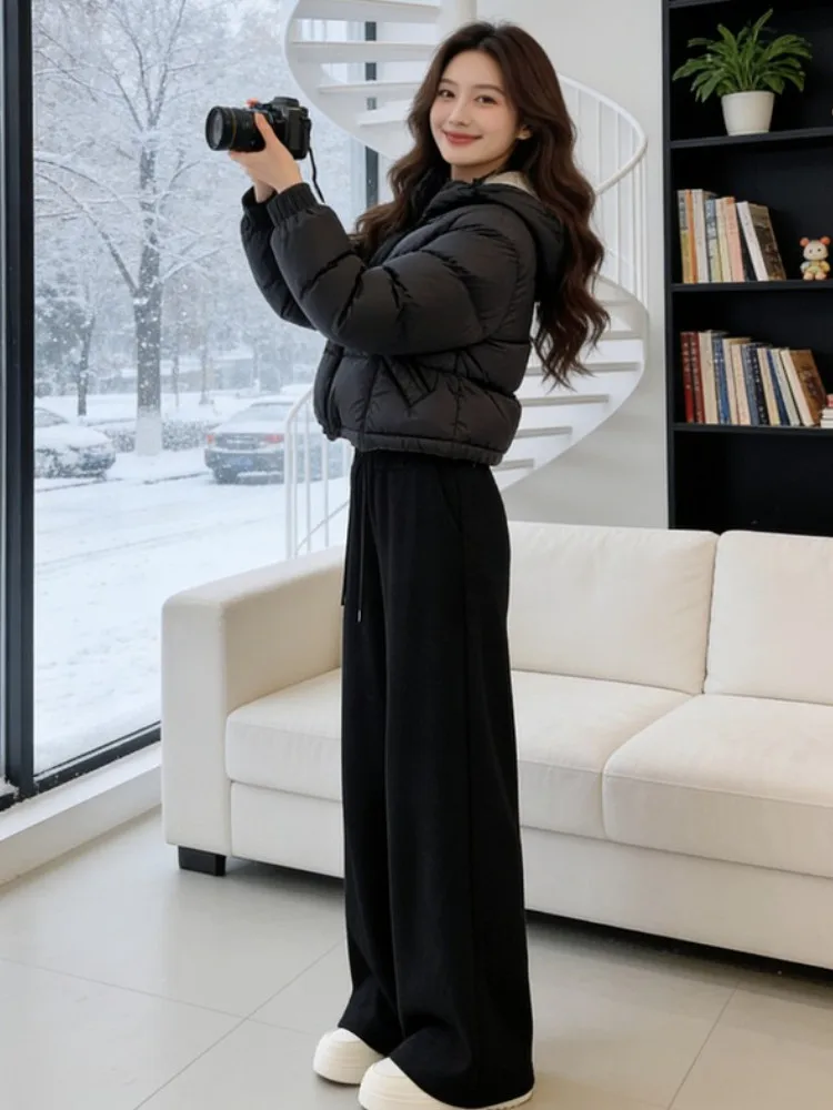 

Bla Thiened Loose Women's Cotton Jaet Winter New Sle Faionable Design Korean Version Coat with ket ort Length