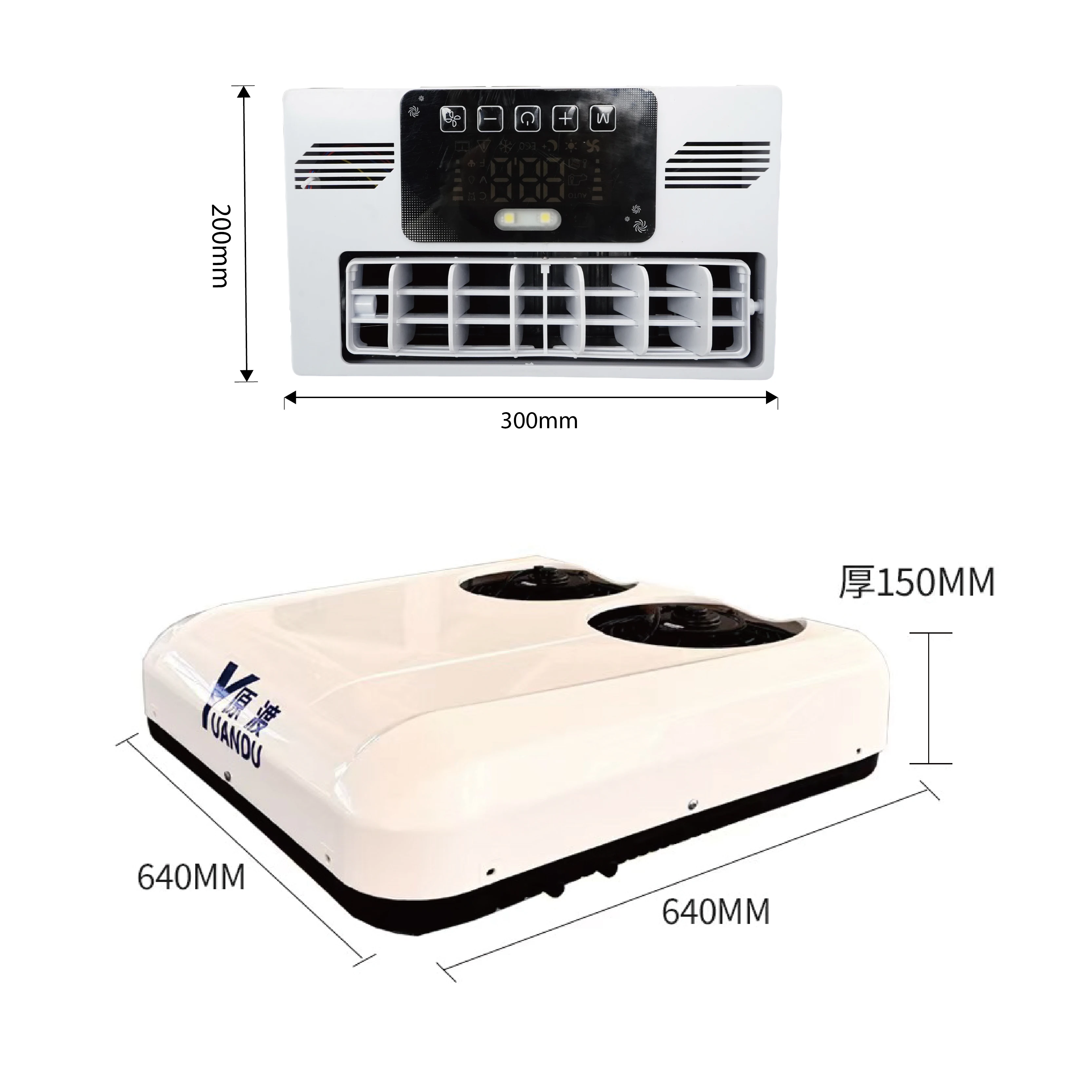 

Wholesale New Energy Solar RV Minivan Van Caravan Car 12v 24v Truck Roof air Conditioning