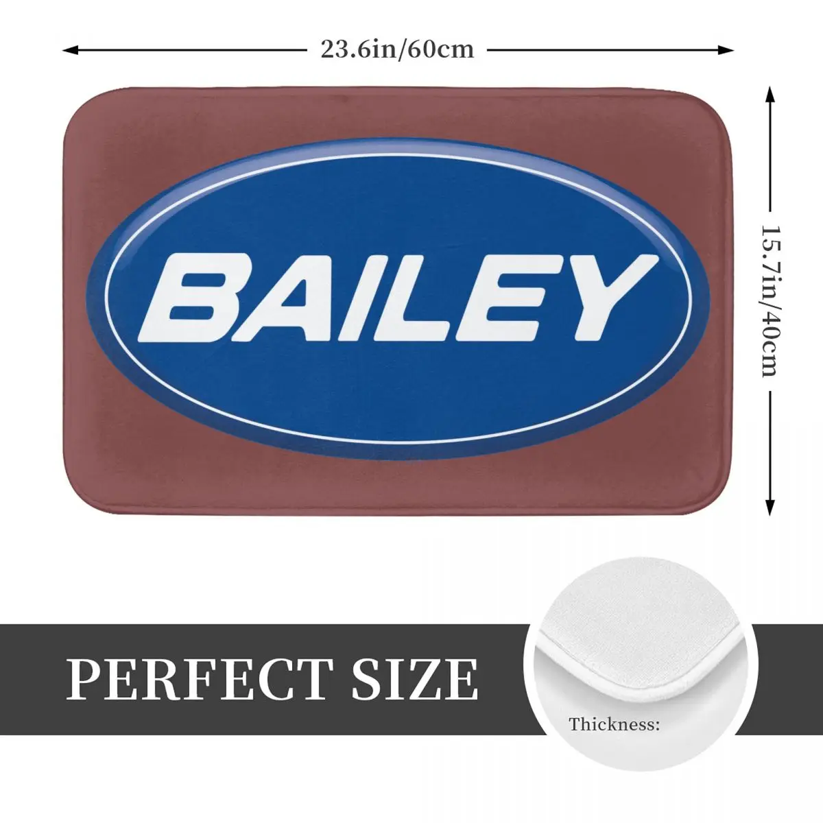 Bailey Caravan Non-slip Doormat Floor Mat Washable Carpet Rug for Kitchen Entrance Home Bathroom Living room Footpad Mats