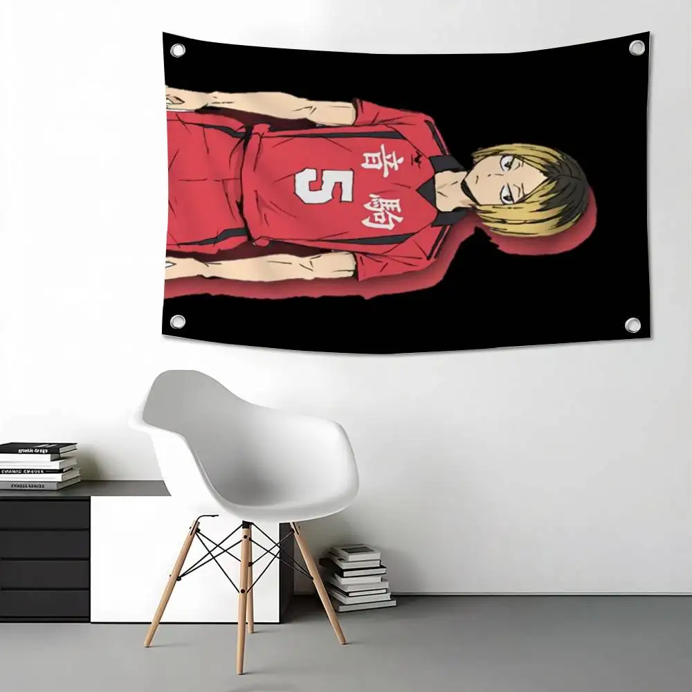 Kenma Kozume H-Haikyuus Flags for Bedrooms Home Decor Items Outdoor Decors Garage Decoration Flaga