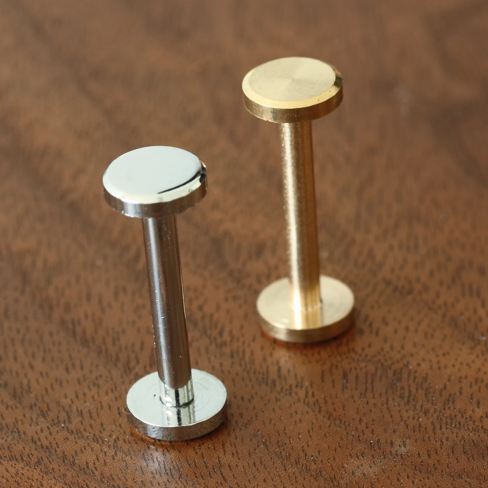 1PCS Height 22/30mm Wallet Bag Screw Brass Belt Rivet DIY Handmade Leather Car Key Case Nail Fastener Hardware Part