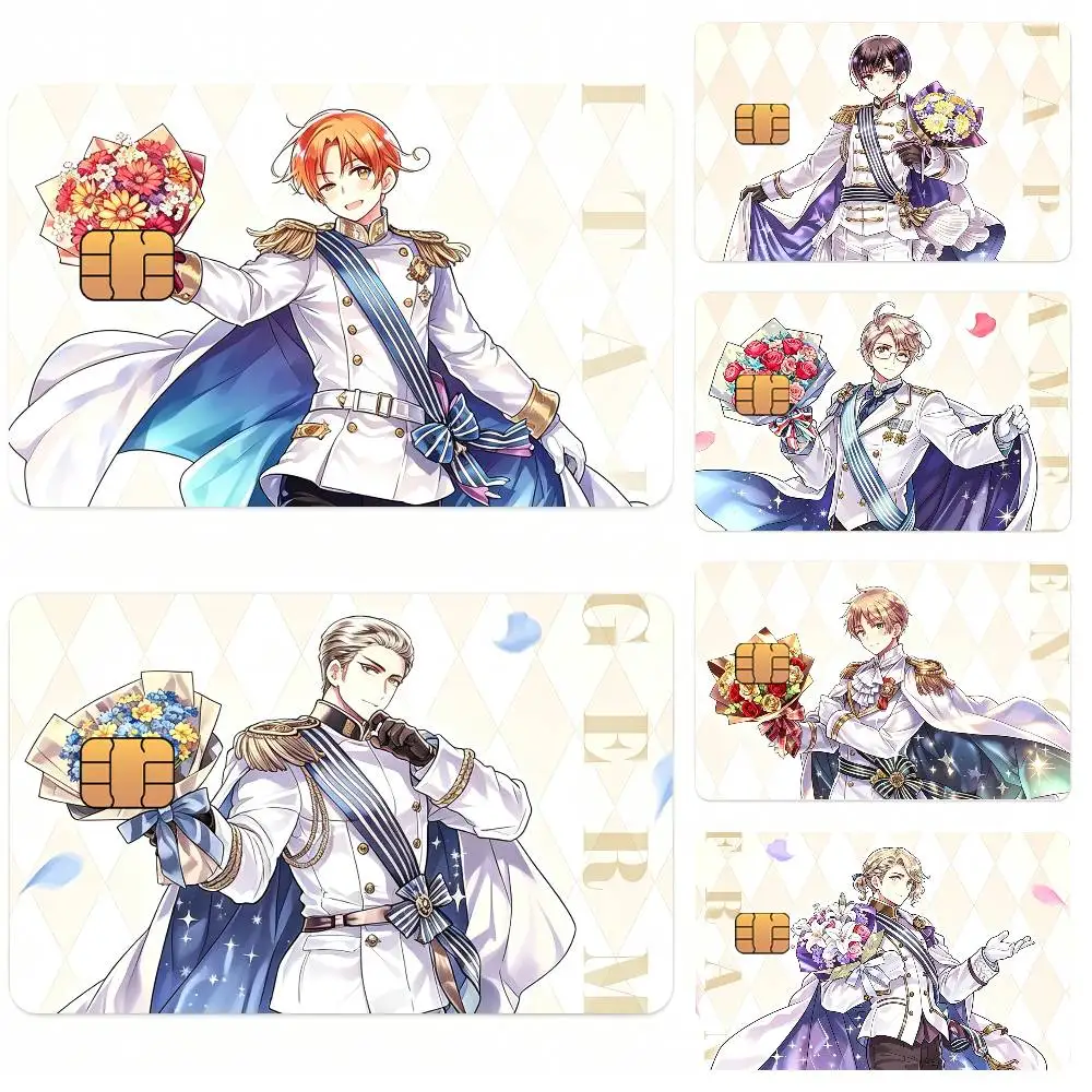 Anime H-Hetalia Axis Powers 20TH Card Stickers for Bank Access Protective Waterproof Film Cover Sticker Surprise Gift