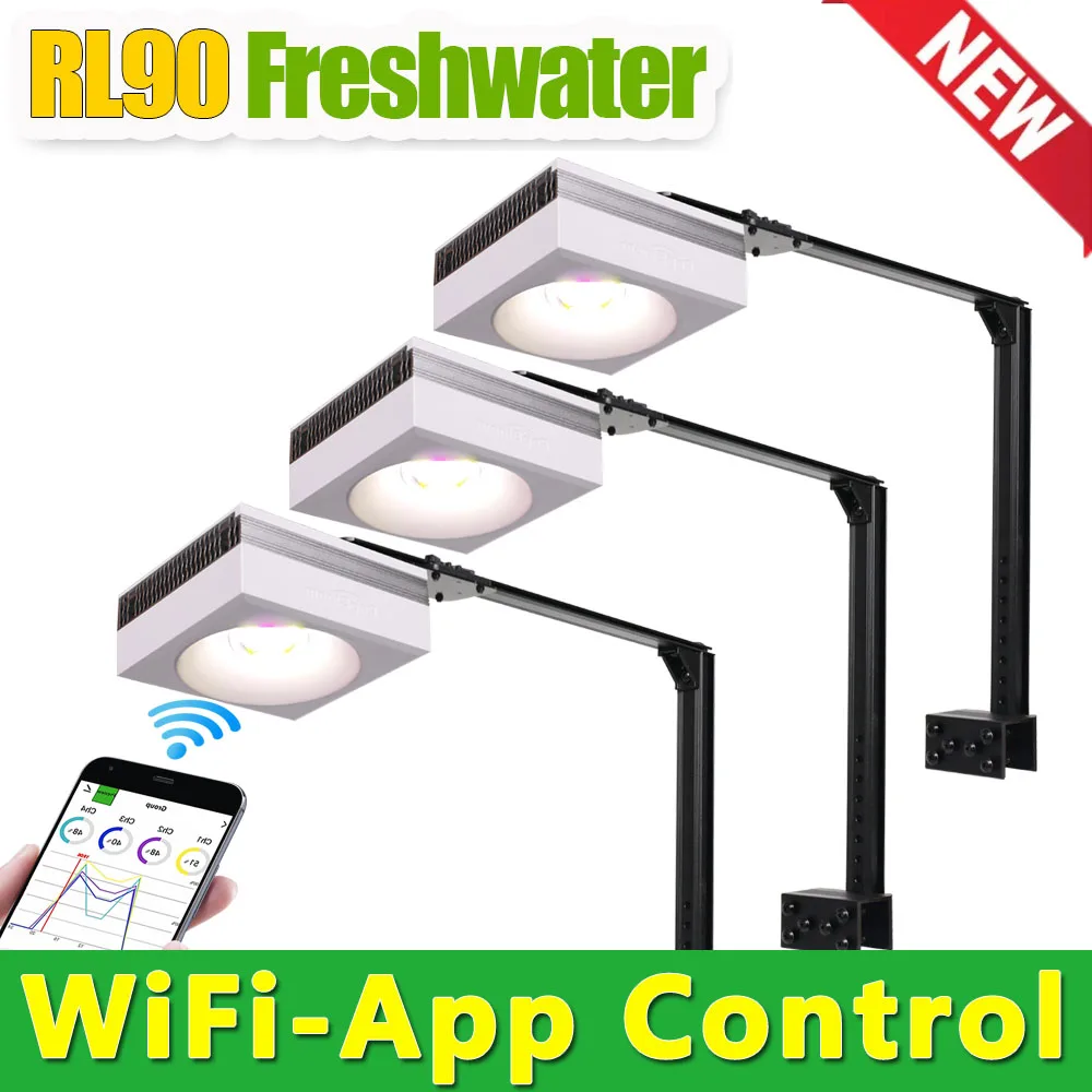 

PopBloom-Smart Aquarium Plants Light Program Freshwater LED Aquarium Lanmp for Plant Growing Fish Tank Light,WiFi-App Control