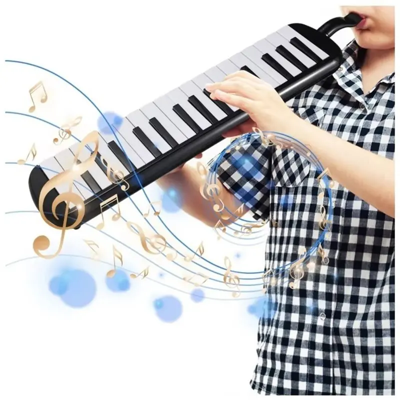 ABHS-32 Keys Melodica Instrument Melodica Air Piano Keyboard With Soft Blow Pipe Blowing Nozzles Melodica With Bag