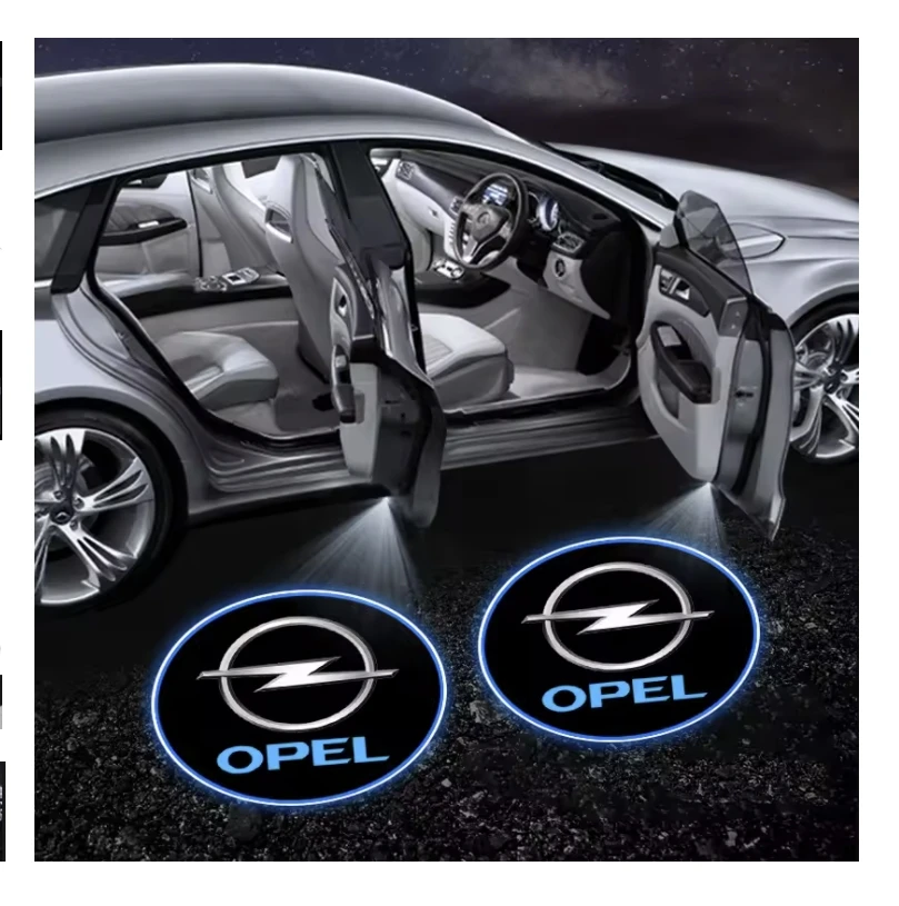 جهاز عرض عالمي لباب السيارة LED أضواء ترحيب عالية الوضوح أو Opel Astra j Insignia Astra g Corsa Zafira b Mokka Vivaro #2