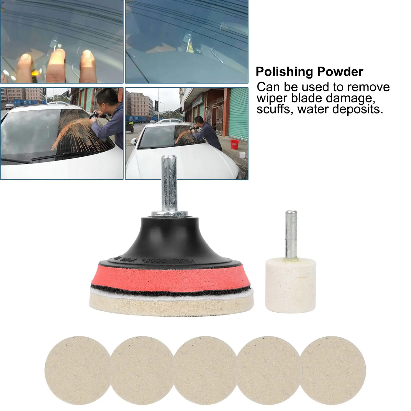 Glass Polishing Kit Good Effect 100g Practical Reliable Wide Uses Cerium Oxide Powder Polishing Kit Fine Workmanship for Glass