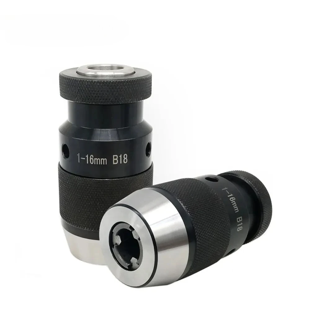 B10 B12 B16 B18 B22 Drill Chuck 1/2 20unf Thread Drilling Chuck Self Tighten Automatic Locking Clamp 0.5-6 1-10 1-13mm 3/8-24UNF