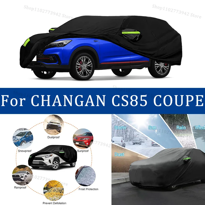 

For CHANGAN CS85 COUPE Car Cover Full Covers with Reflective Strip Dustproof UV Scratch-Resistant Sunscreen Protective cover