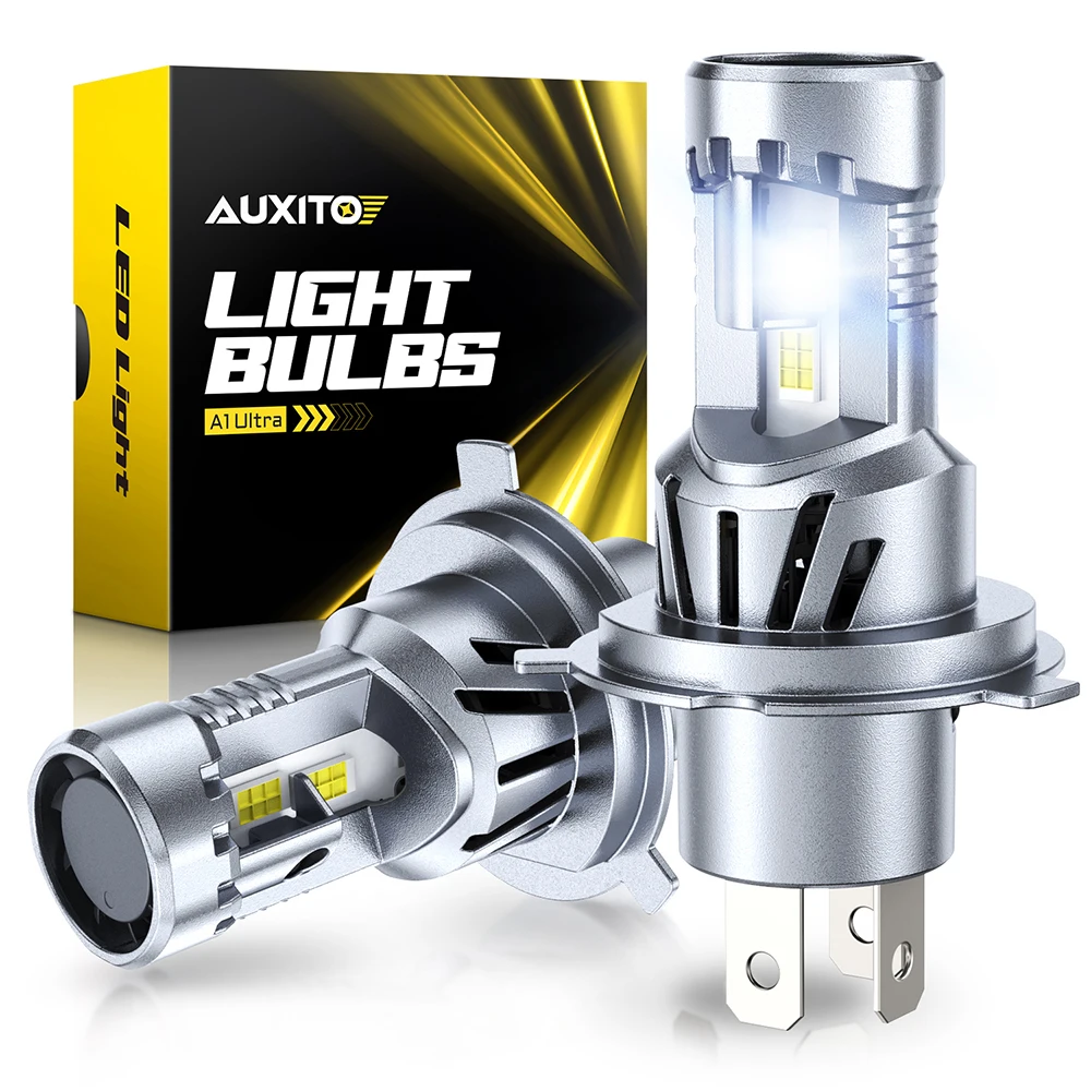 

AUXITO 2Pcs 25000LM H4 LED Headlights Canbus 80W Powerful Car Bulbs 9003 HB2 High Low Beam Plug And Play With Dual Fan Car Light