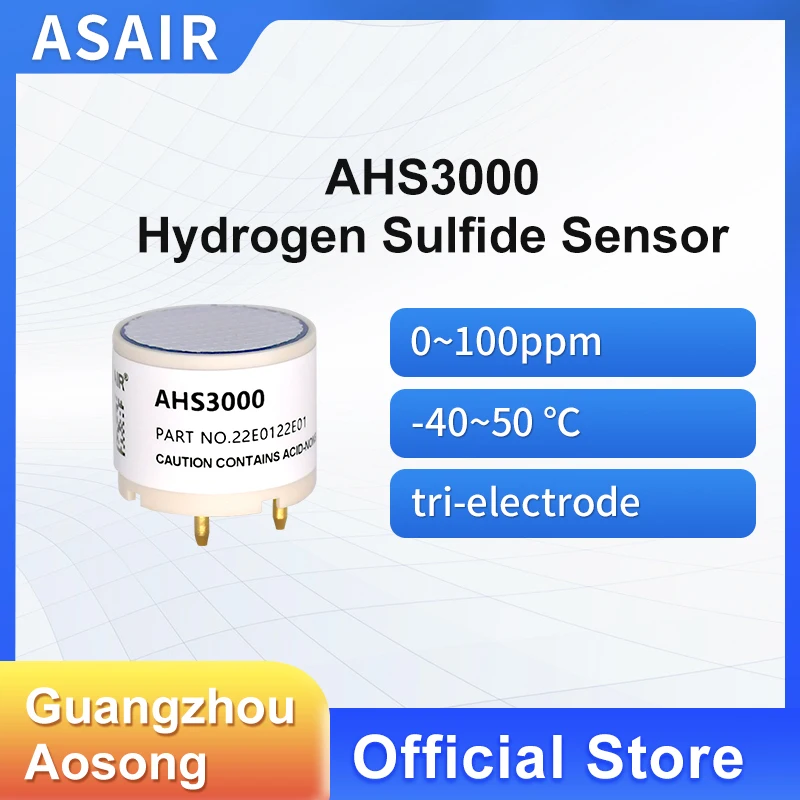 ASAIR AHS3000 Hydrogen Sulfide Sensor Electrochemical Sensor for Hydrogen Sulfide Gas Concentration