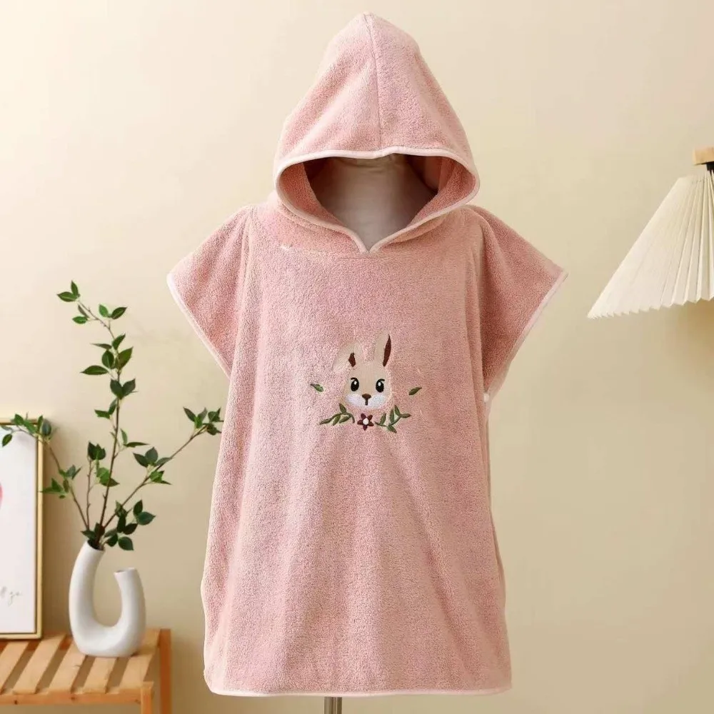 

Cozy Velvet Baby Bath Towel Absorbent Cartoon Animal Toddler Sleeping Wrap Wrap Soft Touch Bath Robe Baby Bath Time