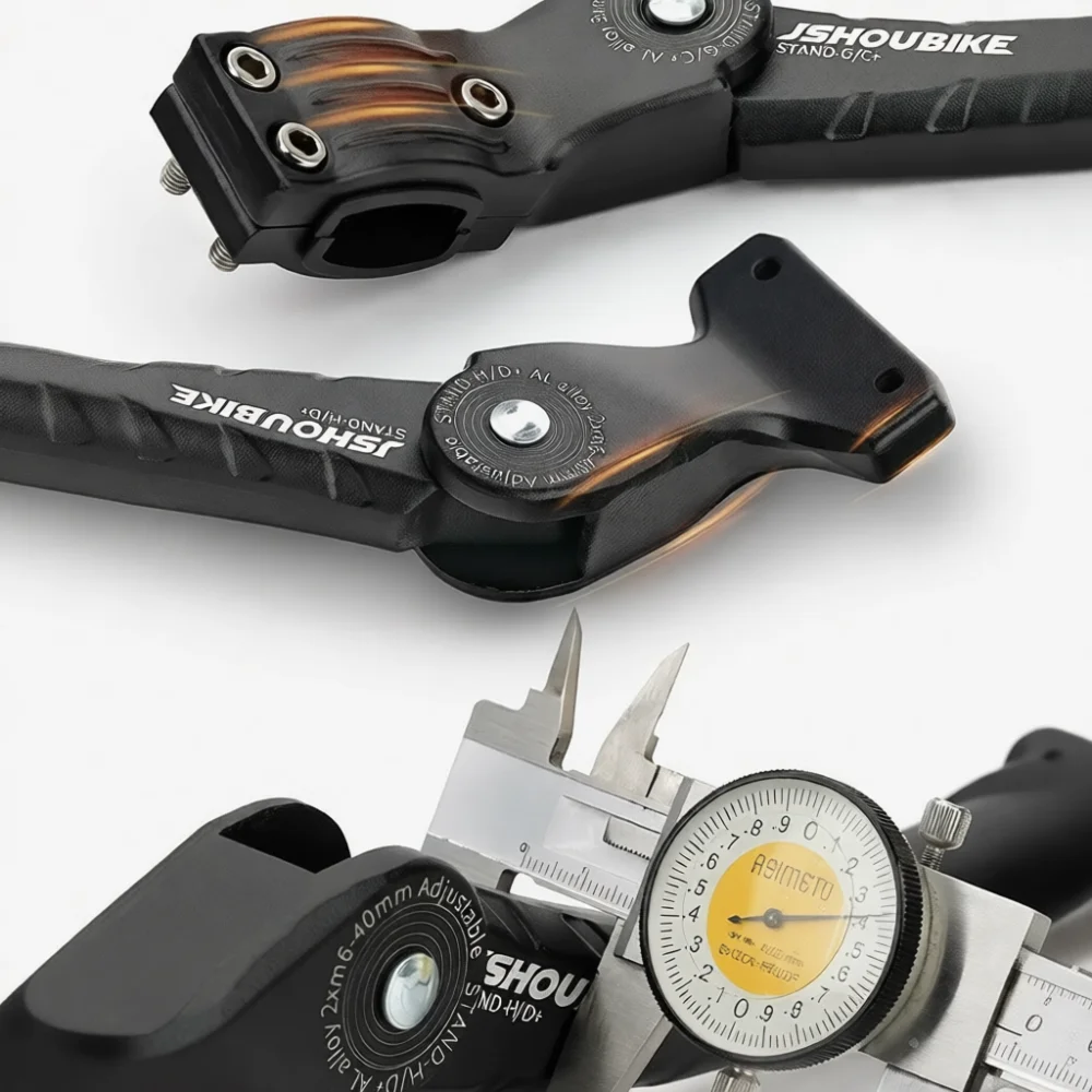 Cycling Gear Stand - Stabiler Fahrrad-Seitenständer aus Aluminiumlegierung, verstellbare Stütze