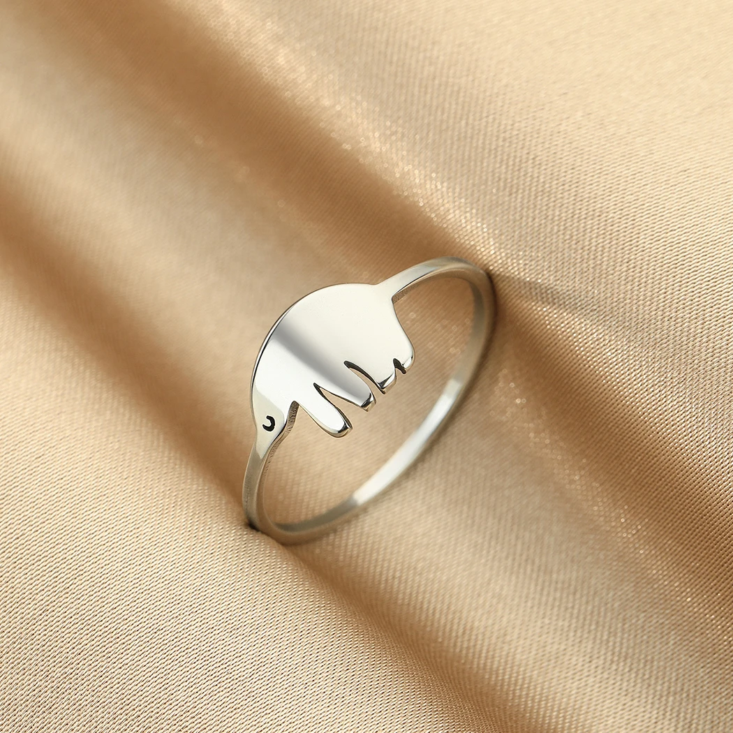 Chandler Little Sloth Ring Sloth Ring Stainless Steel Animal Ring Unique Handmade Jewelry Party Gifts for Men and Women