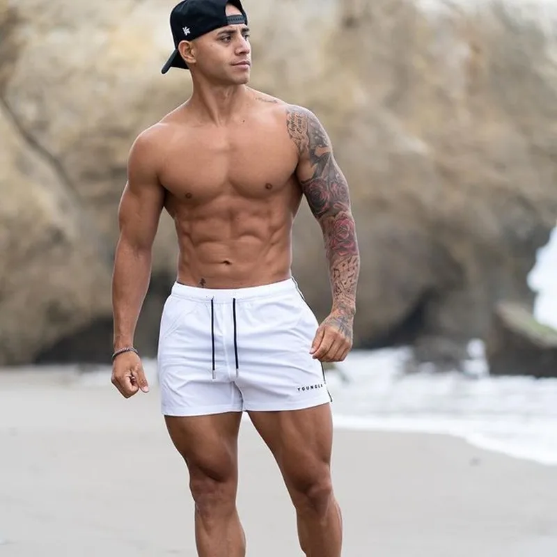 Summer Men\'s Shorts Fitness Beachwear Gym Exercise Breathable Fast Drying Sportswear Jogging Beach Shorts Sports Shorts