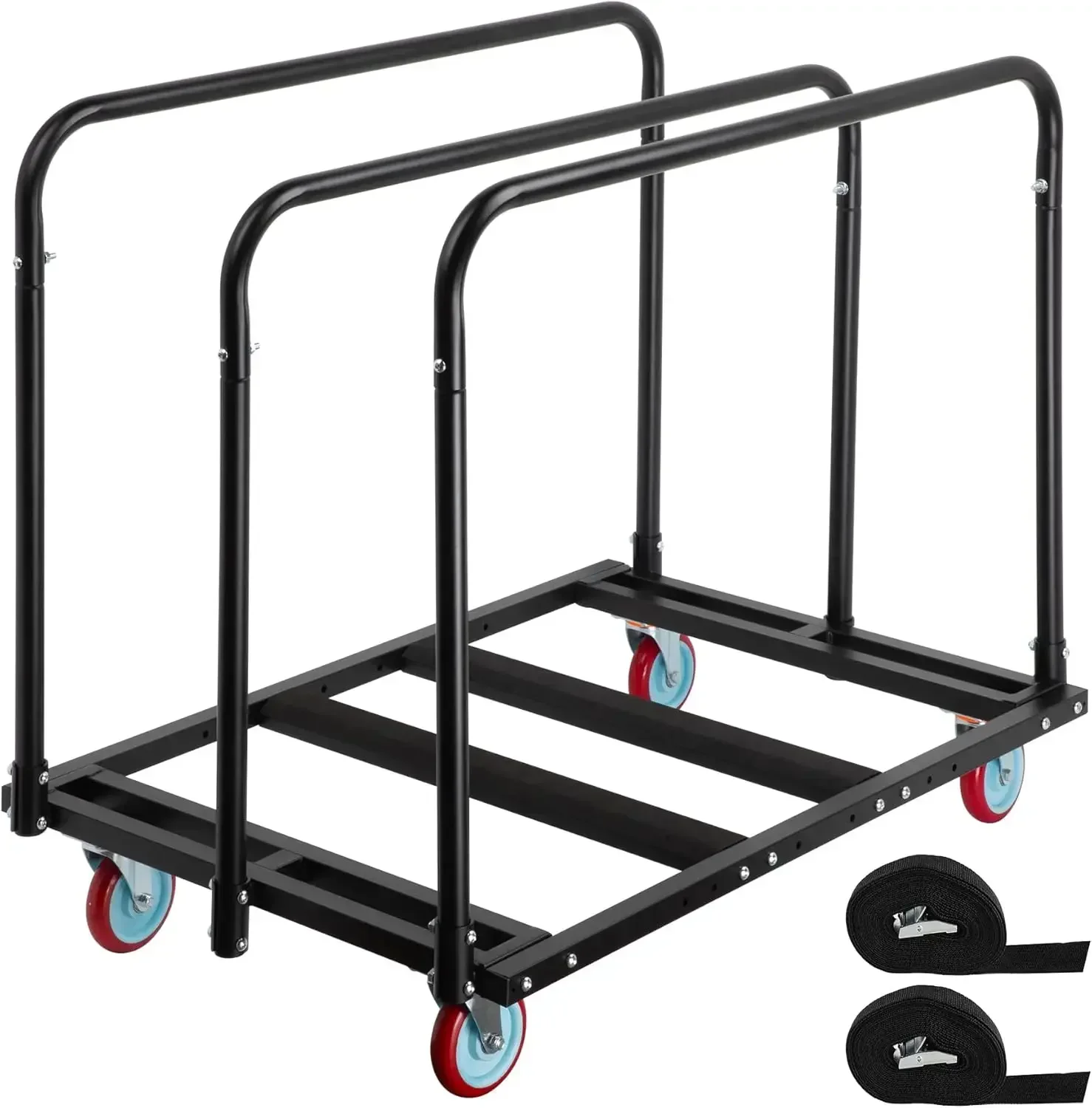 

Updated Folding Table Cart, 5" Swivel Wheels Heavy Duty Table Dolly, Drywall Dolly Cart w/ 2000 LBS & 10 Table Capacity for Part