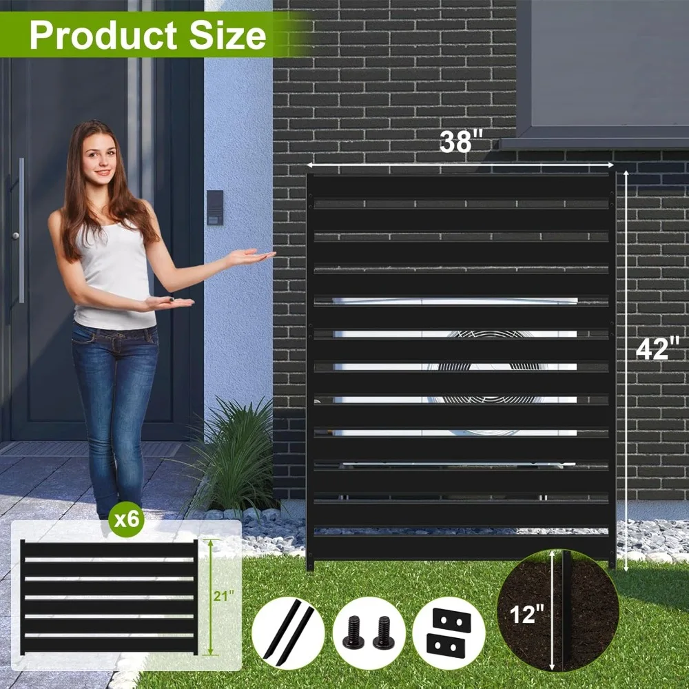 Schermo per recinzione del condizionatore d'aria W x H, recinzione per la privacy del bidone della spazzatura a 3 pannelli, pannelli per recinzione per la privacy per piscina all'aperto e altre unità