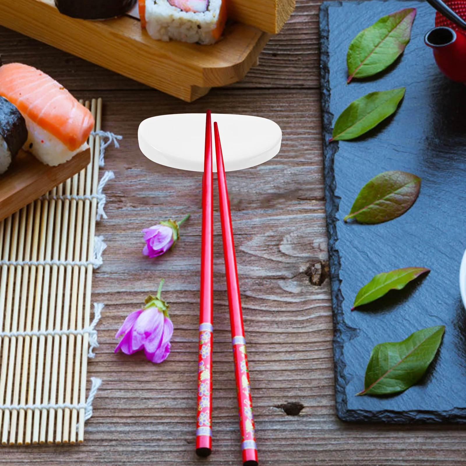 

6Pcs Ceramic Chopstick Holder Spoon Fork Rest Decorative Stand Kitchen Dining Table Spoon and Chopsticks Rest Chopsticks Holder