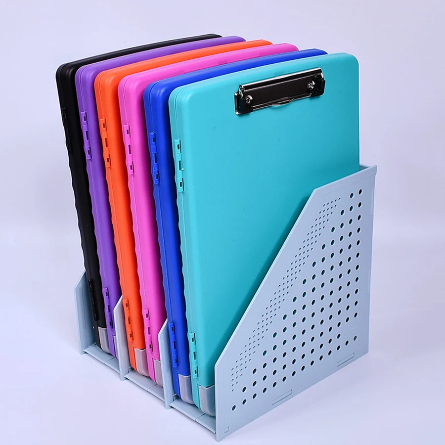 1 pc- Multifunctional Writing Board with Hooks, Single Force Clamp, File Box, Writing Board Clamp,Portable Material Folder image 4