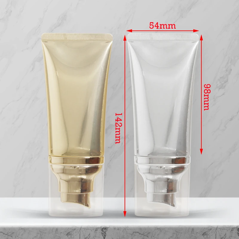 10Pcs Portable Squeeze Tubes For Foundation BB Cream Lotion 50ML Empty Cosmetic Sub-bottling Containers Travel Supplies