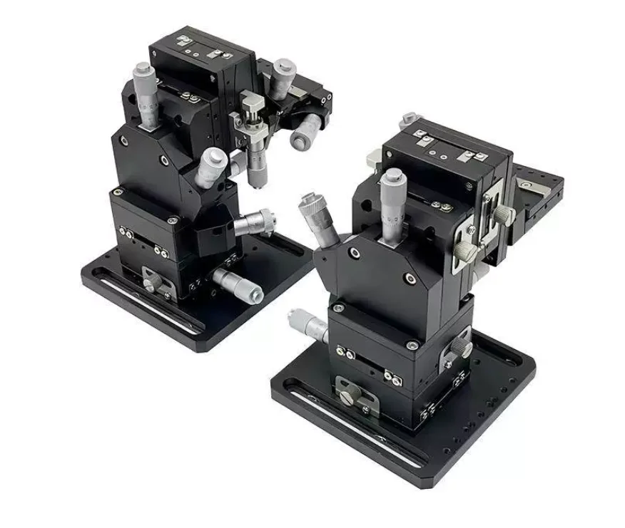 LSD-OH6W-L (Left Handed) 6-Axis Stage Fiber Alignment Stage Manual Sliding Table w/ Micrometer Heads