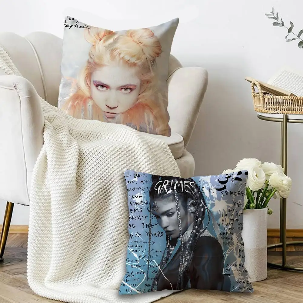 Popular Singer G-Grimes Office Cushion Pillowcase Car Cushion Cover45X45CM Lumbar Pillowcase Sofa Pillowcover