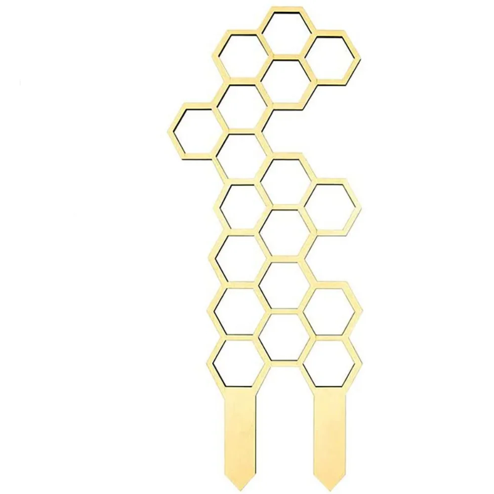Wooden Garden Plant Trellis Climbing Stand Flowers Vine Plant Trellis Frame Hollow Out Geometric Plant Support Rack