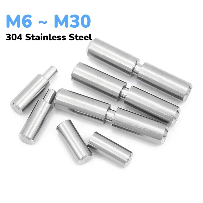 304 Stainless Steel Diameter M6 M8 M10 M12 M14 M16 M20 ~M30 Round Welding Door Hinge Heavy Duty Male Female Plug Doors Shaft