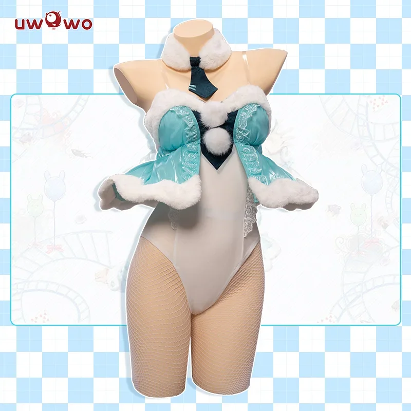 

UWOWO Mikku Cosplay Mikku costume Animal costume costume White Bunny Girl Cute Bunnies Ver Jumpsuit Rabbit
