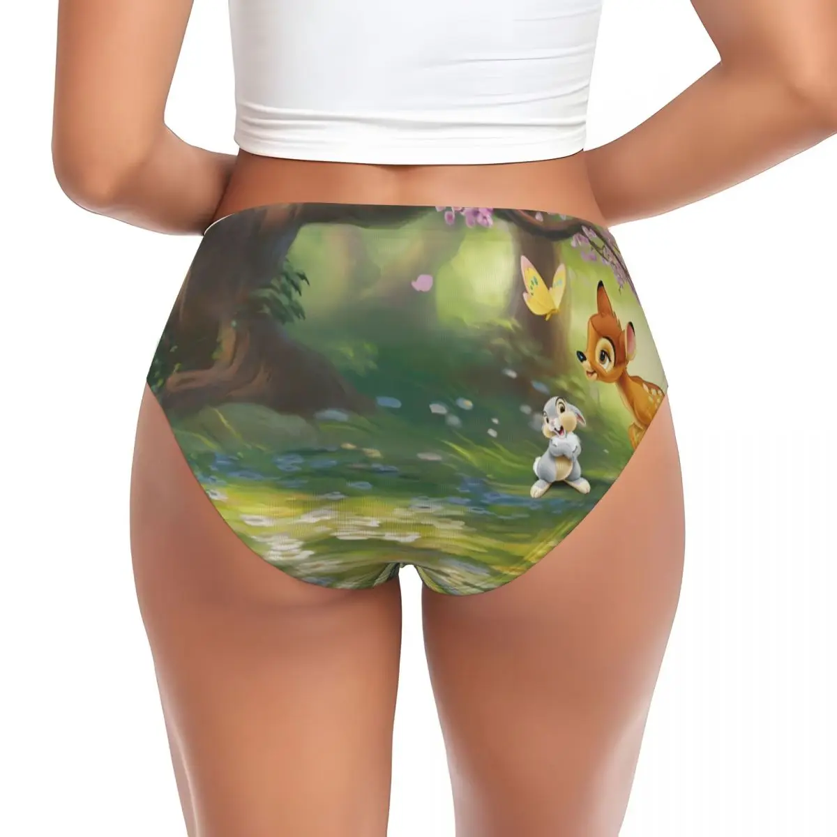 Intimo da donna personalizzato Bambi Fawn Cartoon Animes Mutandine Stretch Comic Briefs