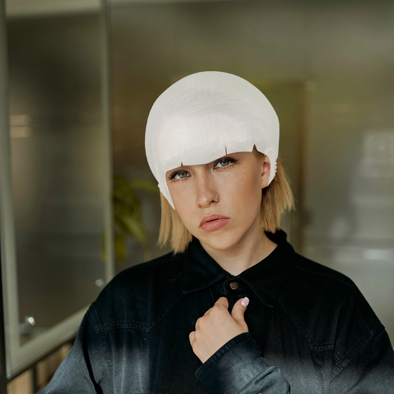 

Silicone Hair Highlight Cap Reusable Dye Hat with Holes Stylish Star Pattern Soft Comfortable Scalp Protection for Coloring