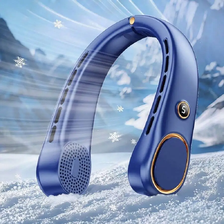 

Portable Neck Fan, 3000mAh Rechargeable, 360° Omnidirectional Airflow 5 Speed Wearable Cooling Fan