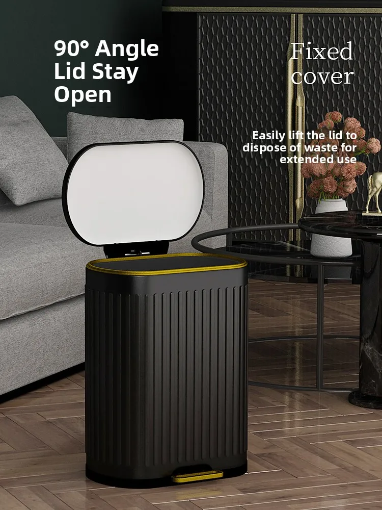 

Мусорное ведро с педалью из нержавеющей стали, большой емкости, для кухни и ванной, бытовое, цилиндрической формы, с ножным управлением