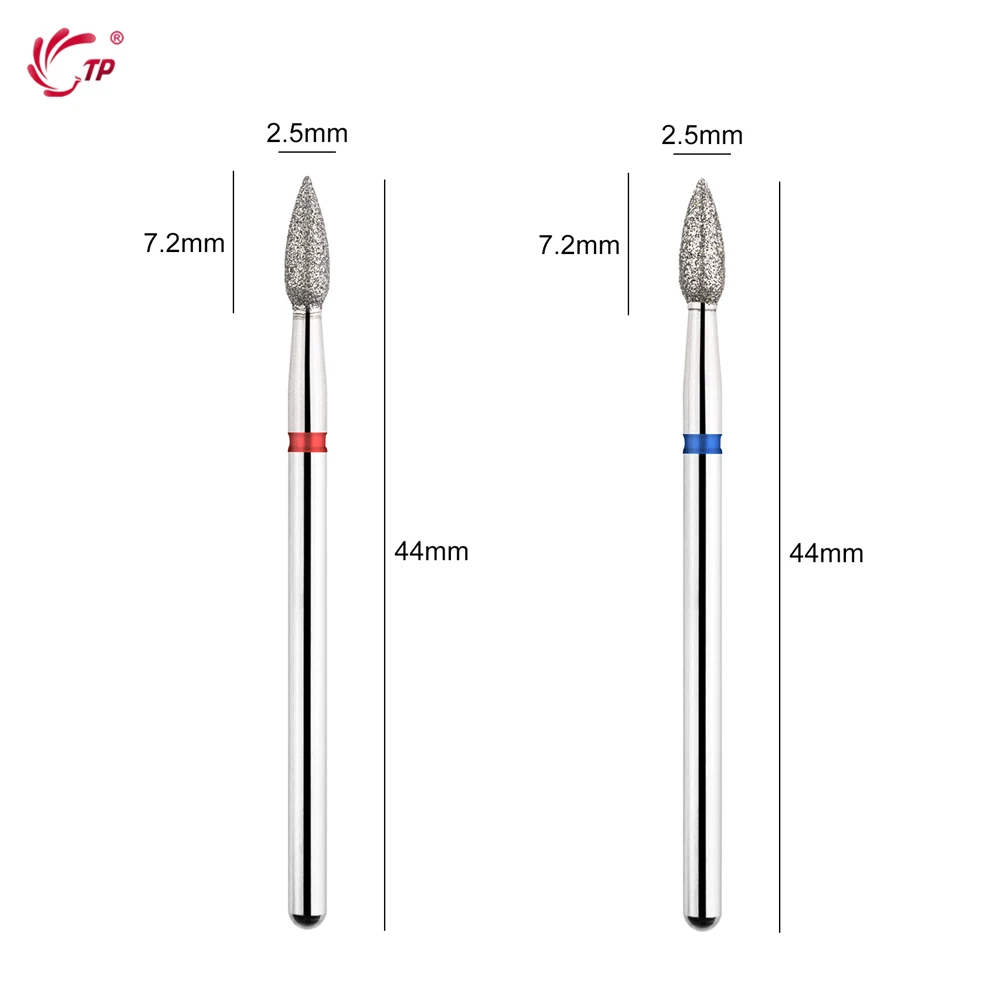BNG 1/2PCS Flamme Kegel Häutchen Sauber Nagel Bohrer 3/32'' Professionelle Sicherheit Hartmetall Diamant Nagel Bit nagel Reiniger für Häutchen