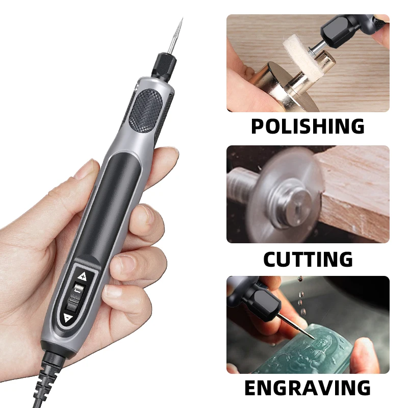 

Портативная электрическая дрель 18 В Deli, мини-шлифовальная машина для DIY, перезаряжаемая гравировальная сверлильная шлифовальная машина, микро-роторный набор инструментов