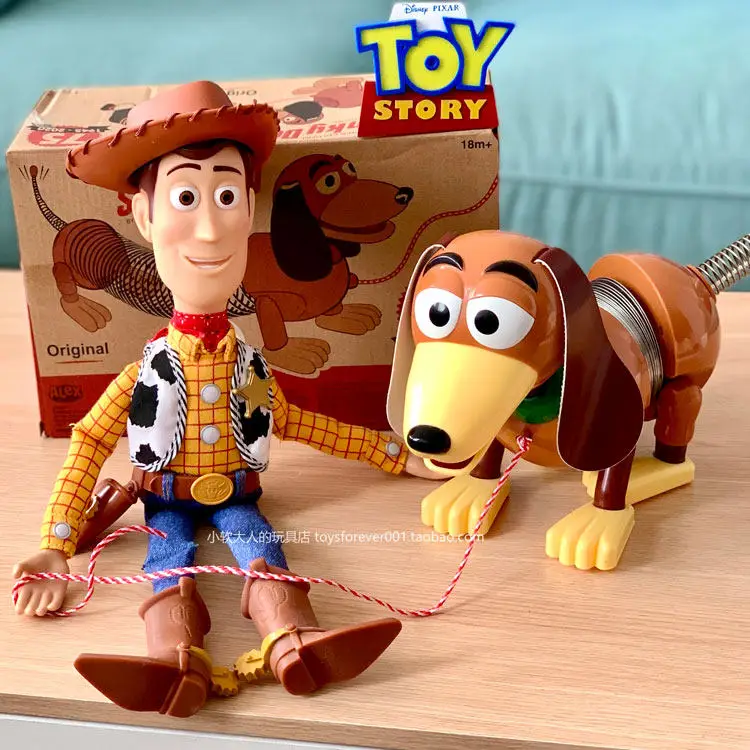 

Disney Toy Story Spring Dog 75th Anniversary Edition Voice Original Movie Soundtrack Woody Action Figure Collectible Toy