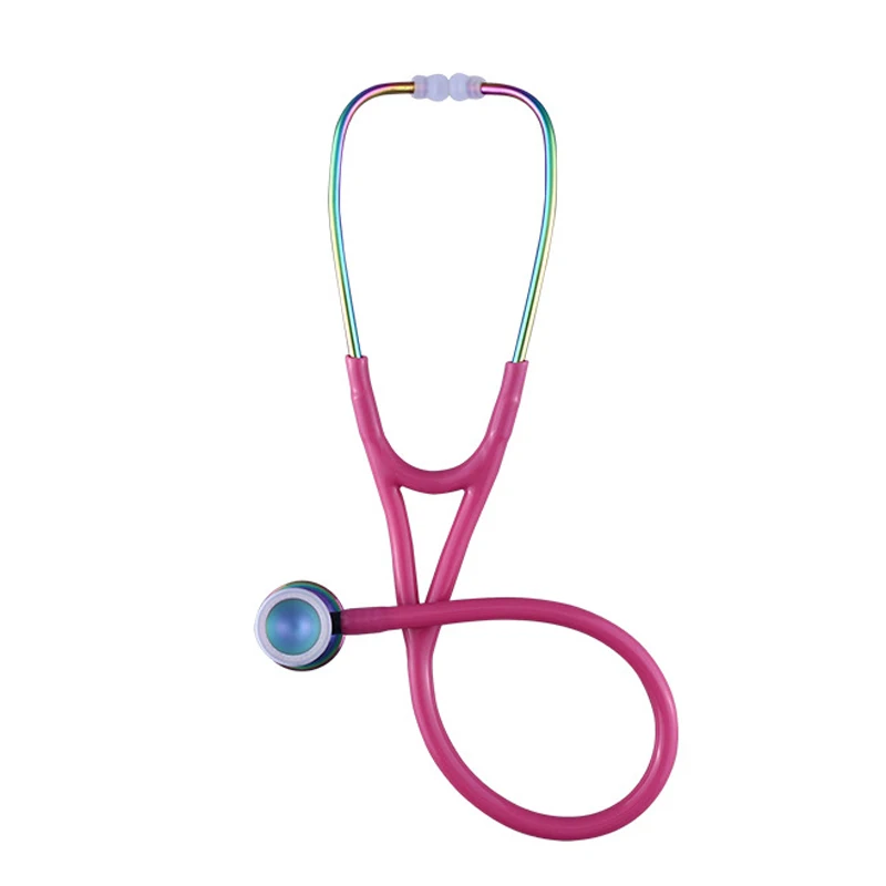 

Rainbow Color Medical Dual Head Portable Professional Clinical Cute Cardiology Stethoscope Health Tool for Nurse Doctor Students