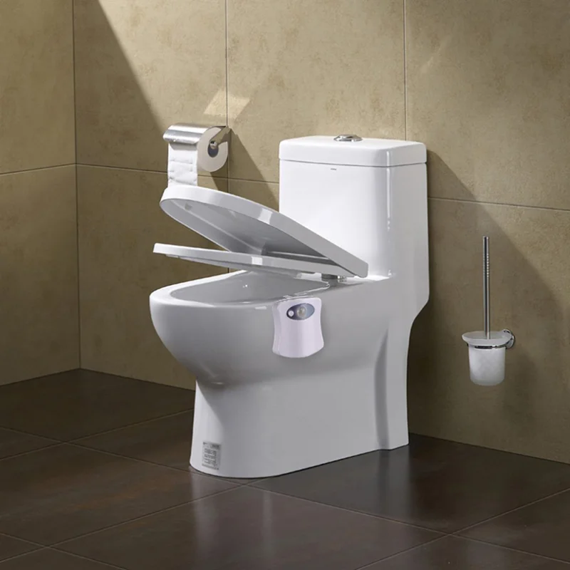 Toilet Night Light Motion Sensor Toilet Lights LED Washroom Night Lamp 8 Colors Toilet Bowl Lighting For Bathroom Washroom