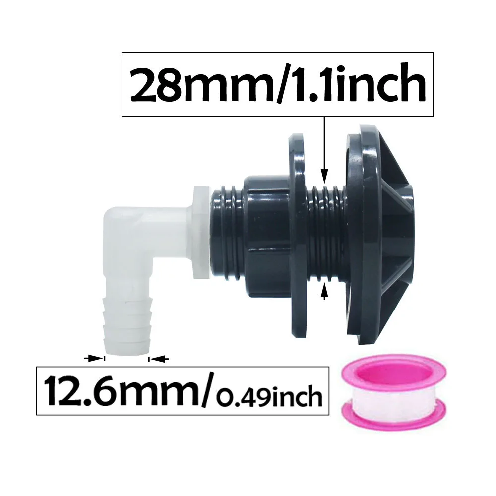 Rain Tank Tap Connector 12mm 16mm 19mm Hose Elbow Rain Bucket Tank Tap Adapter  90 Degree Garden Hose Fitting