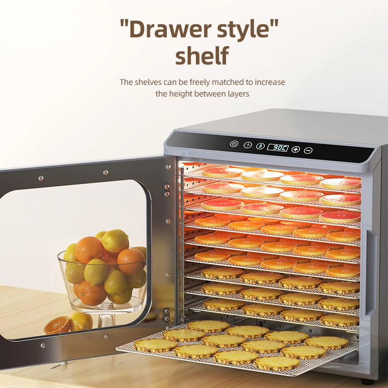 Digital 10 Layers Home-Use Electric Meat Food Dryer Machine Fresh Vegetable Fruit Dehydrator
