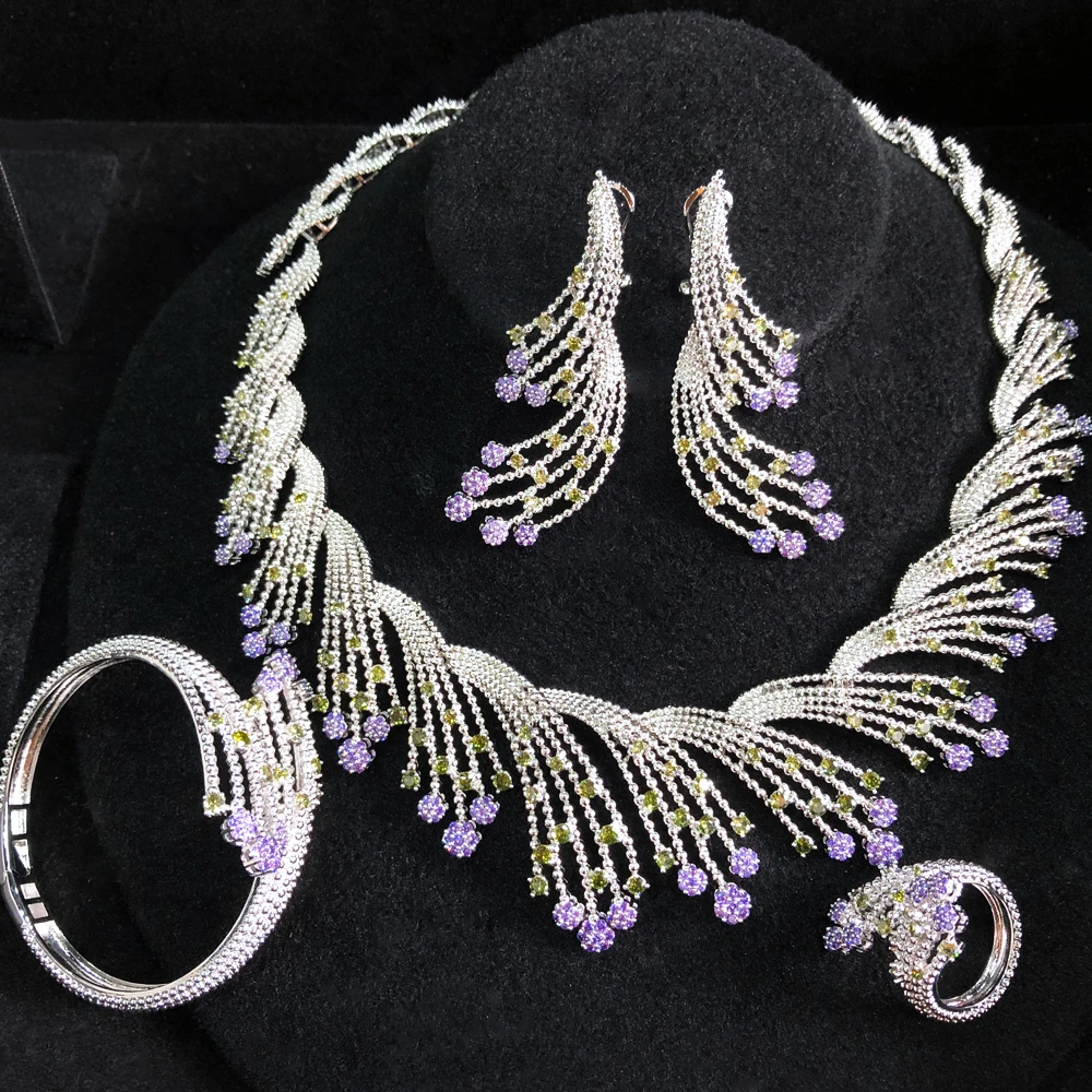 

GODKI Famous Brand 4PCS Sexy Lips Luxury African Jewelry Set For Women Wedding Party Zircon Crystal Dubai Bridal Necklace Gift