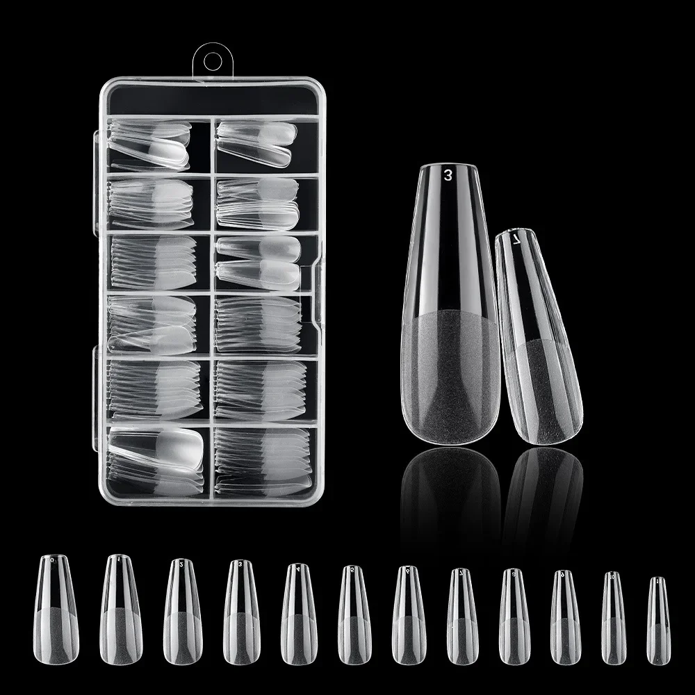 120pcs Clear No Mark Mosted Stiletto/Almond/Square Fake Nails Американский капсульный гель x СИСТЕМА УДАЛЕНИЯ КОНЦИОНА