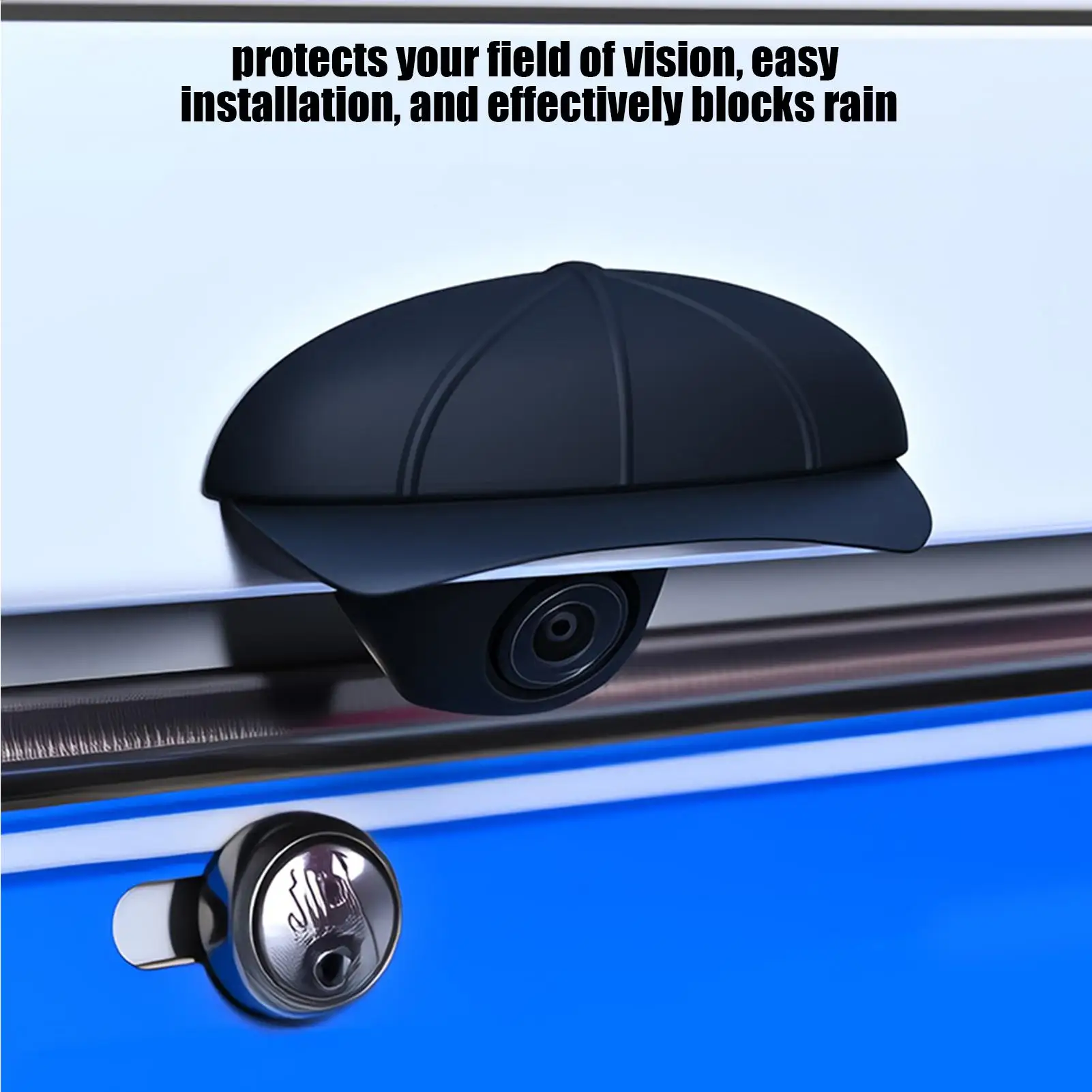 Backup Camera Rain Shield Waterproof Reversing Cams Protector Strong Adhesive Silicone Camera Rain Cover for Visibility Cars