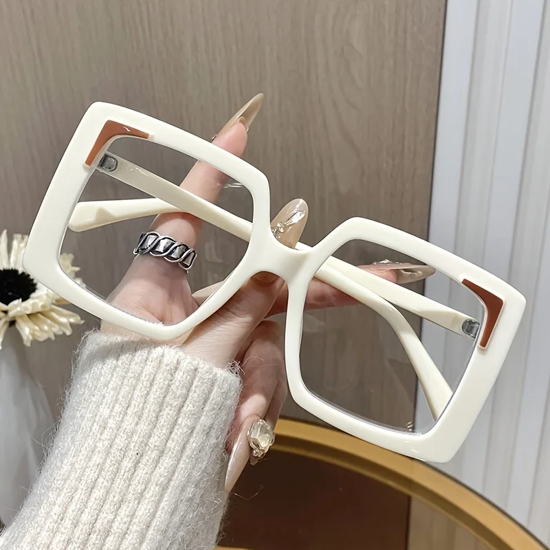 Gafas planas cuadradas de montura grande que realzan tu rostro, gafas retro pequeñas, gafas planas clásicas de moda TTT