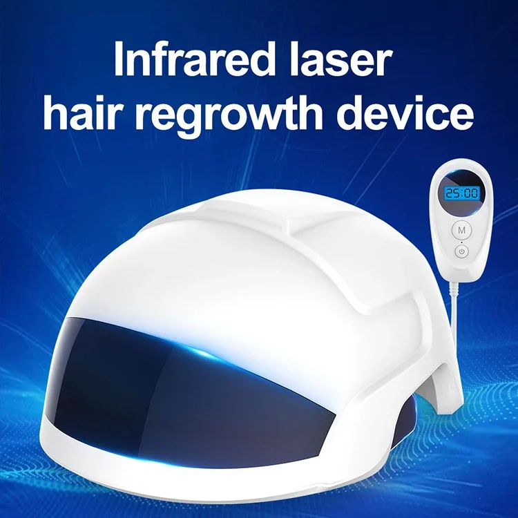 Amazon Hot Selling 2023 Hair Growth Helmet Laser Cap Infrared Led Red Light Therapy Anti Hair Loss Diode Laser Hair Growth Cap